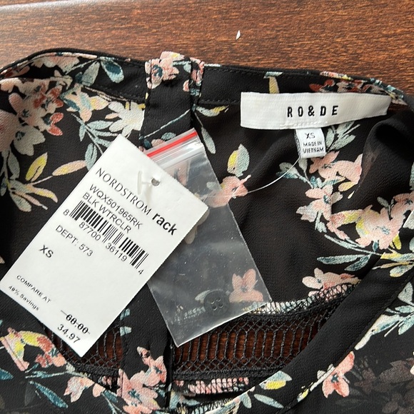 RO&DE Sheer Floral Print Blouse - Picture 6 of 7
